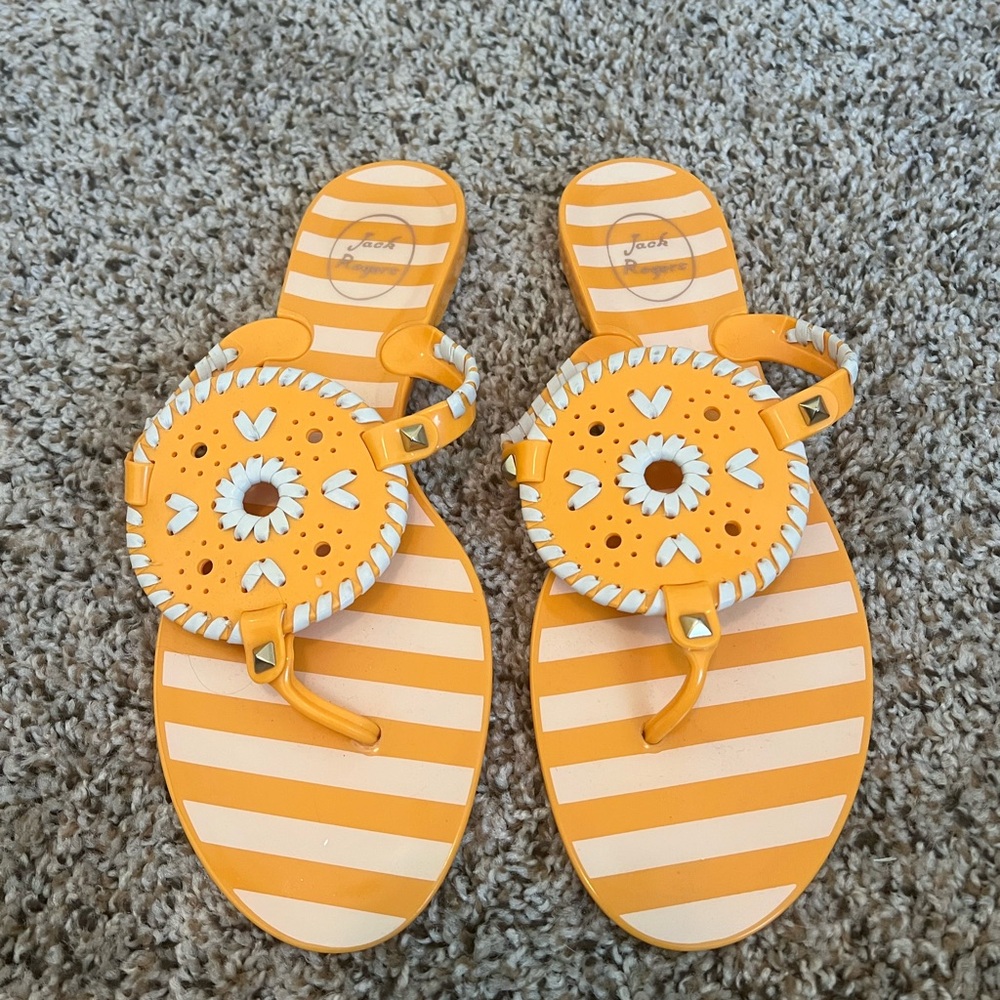 Jack Rogers Orange Striped Sandals